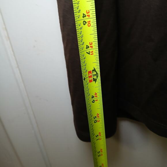 Vtg Allison Brittney Brown Maxi Dress Halter Ring Sleeveless Empire Waist Size M - Picture 7 of 8